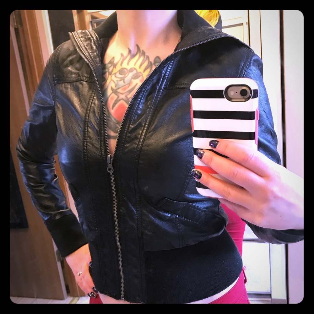Women’s Motorcycle Faux Leather Jacket VEGAN